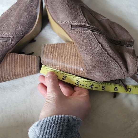 Steve Madden Ohio suede fringe ankle boot brown women's size 8 - Picture 6 of 10